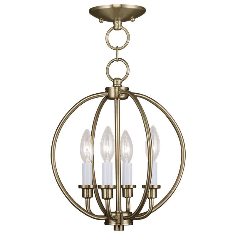 Milania 13 Inch 4 Light Mini Chandelier by Livex Lighting